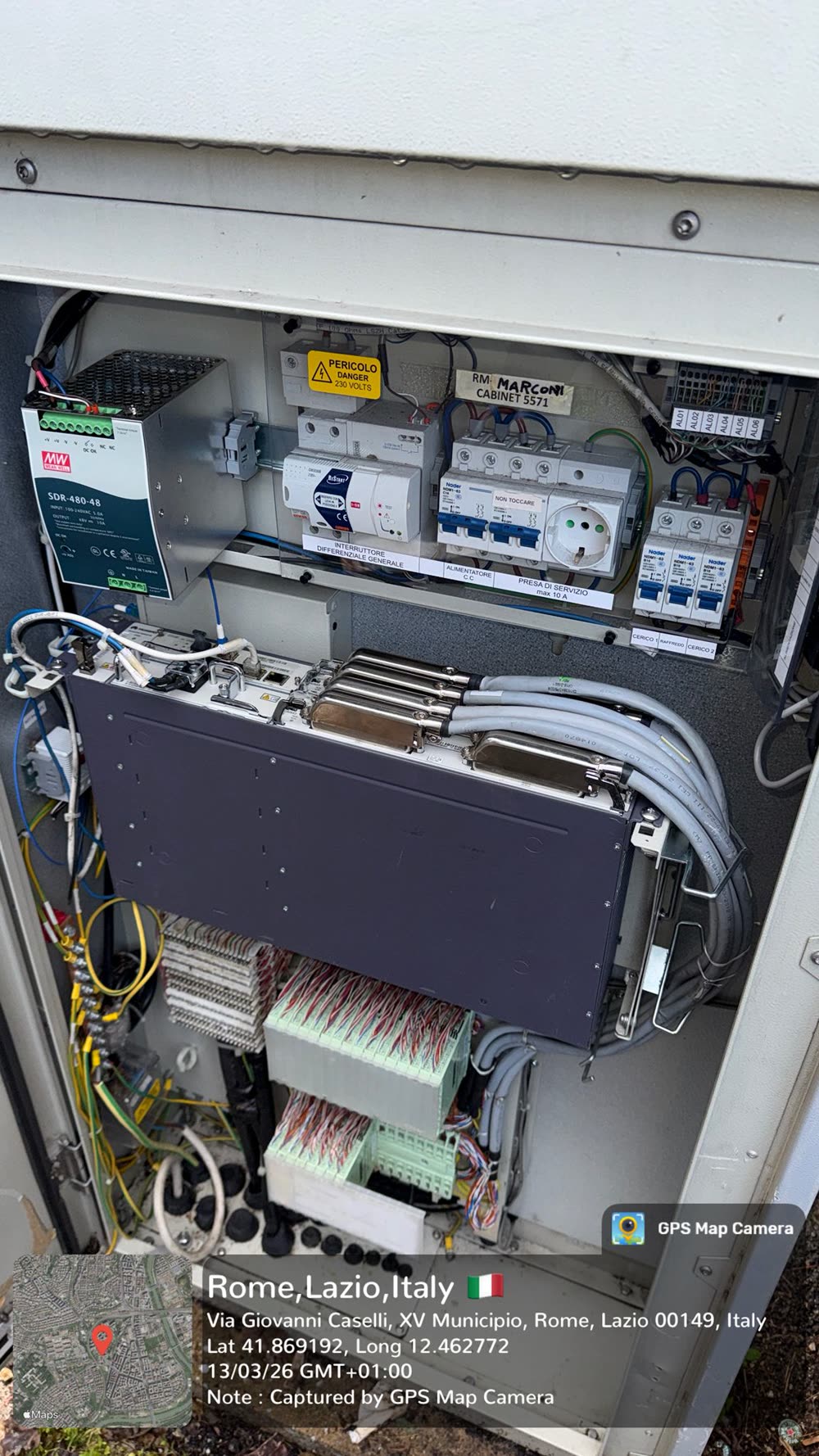 Cabinet e apparati rete in campo