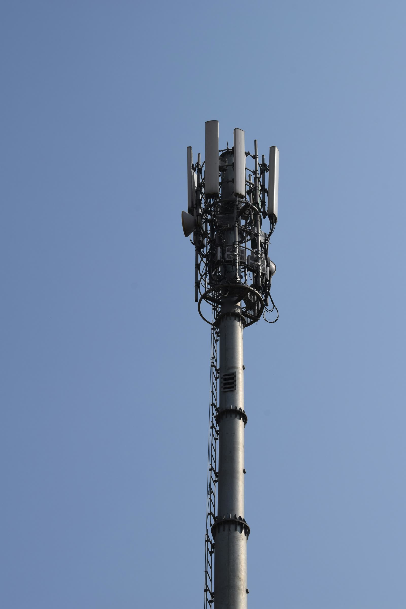 Torre per telecomunicazioni sotto un cielo limpido